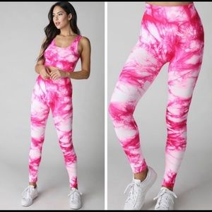 Nikibiki set - hot pink tie dye